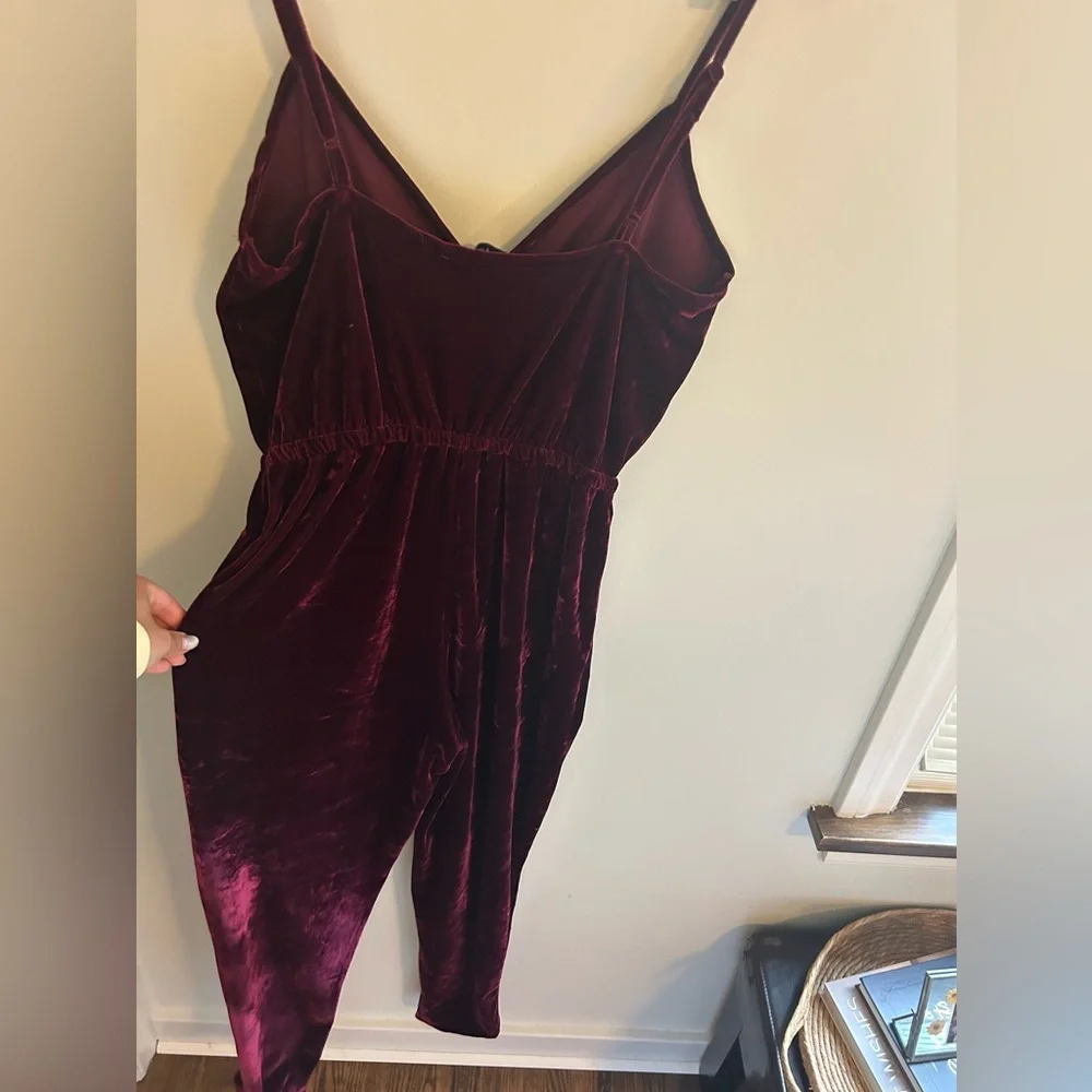 NWT cupcakes & cashmere Velvet Jumpsuit - Picture 5 of 11